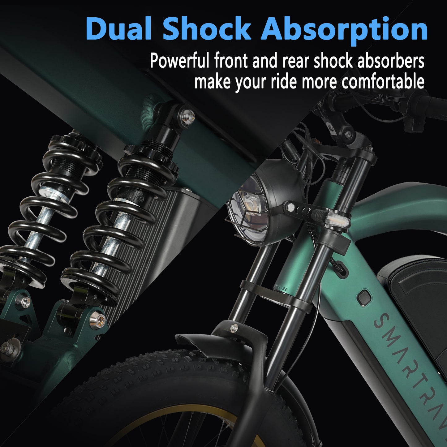 3000W Dual‑Motor E‑Bike with Dual 52V 36Ah Batteries — 40 MPH, 20"×4.0" Fat Tires