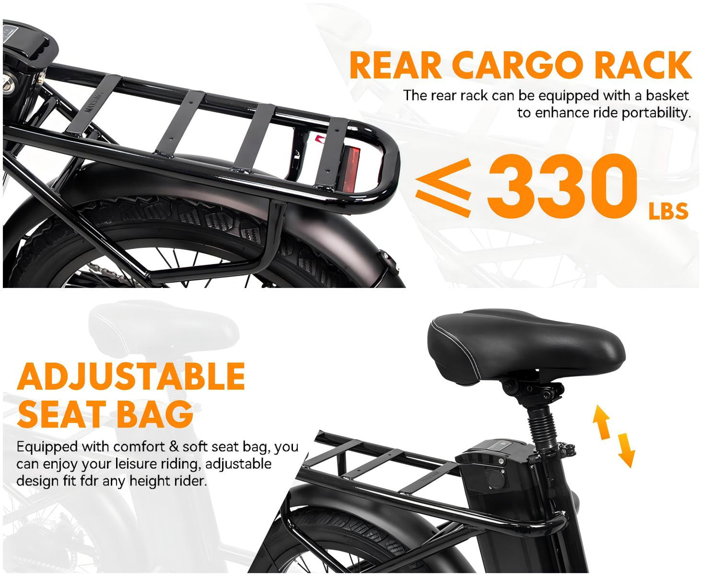 750W Peak E‑Bike — 25 MPH, 48V 10Ah Battery, 20"×3.0" Fat Tires