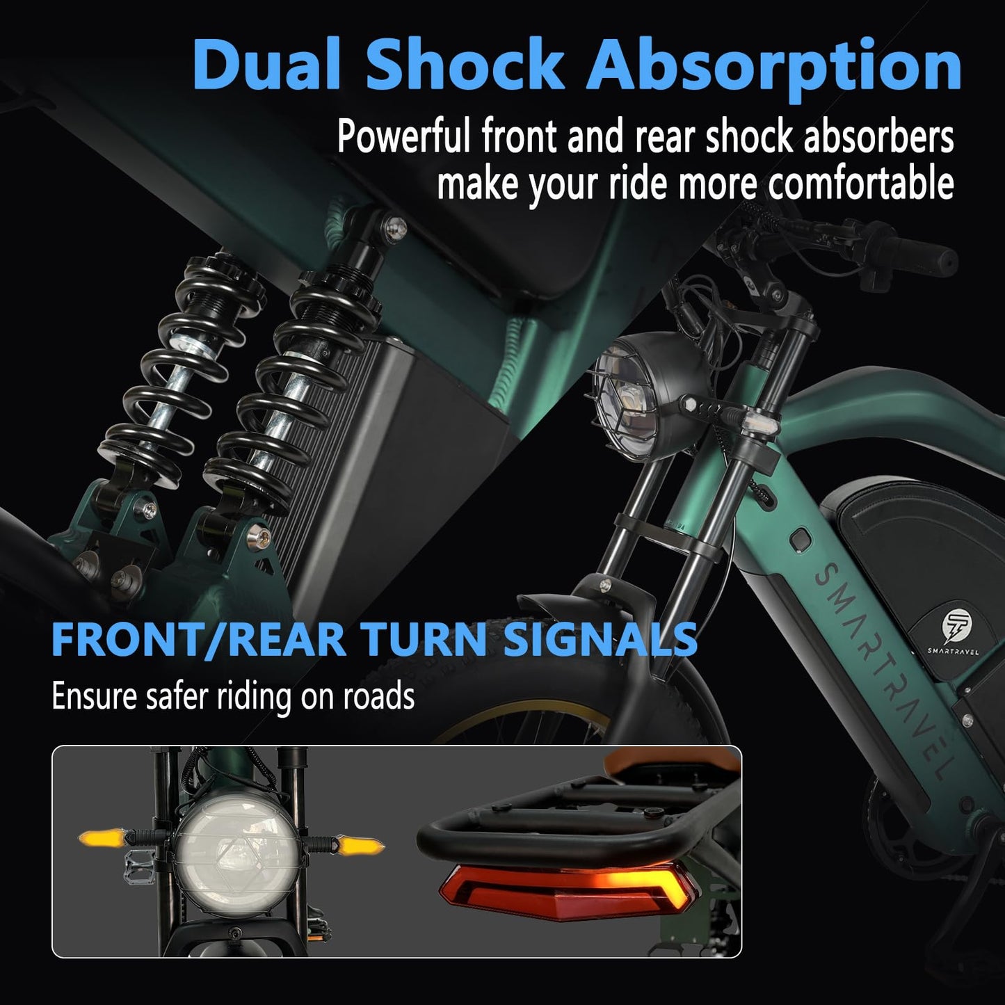 3000W Dual Motor E‑Bike — GPS & App Control, 35 MPH, 48V 20Ah Battery, 20"×4.0" Fat Tires
