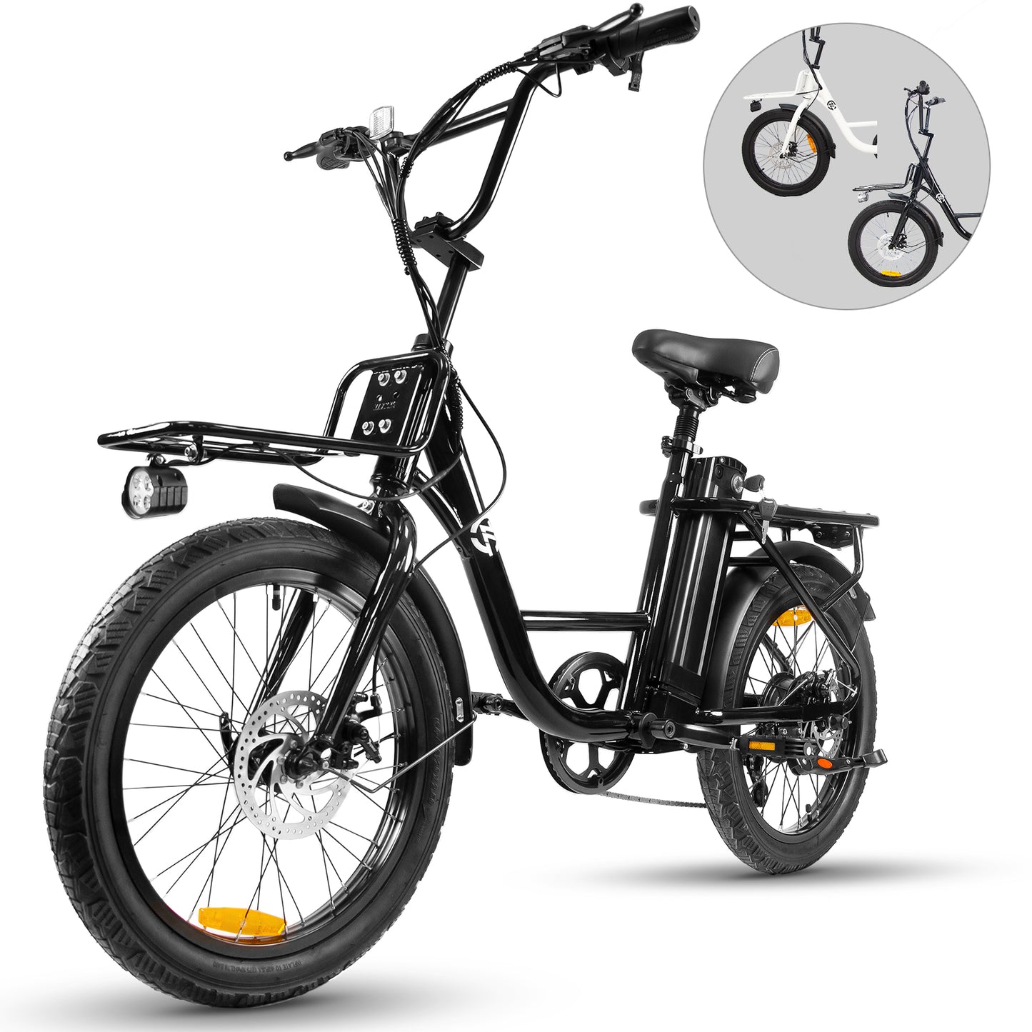 750W Peak E‑Bike — 25 MPH, 48V 10Ah Battery, 20"×3.0" Fat Tires