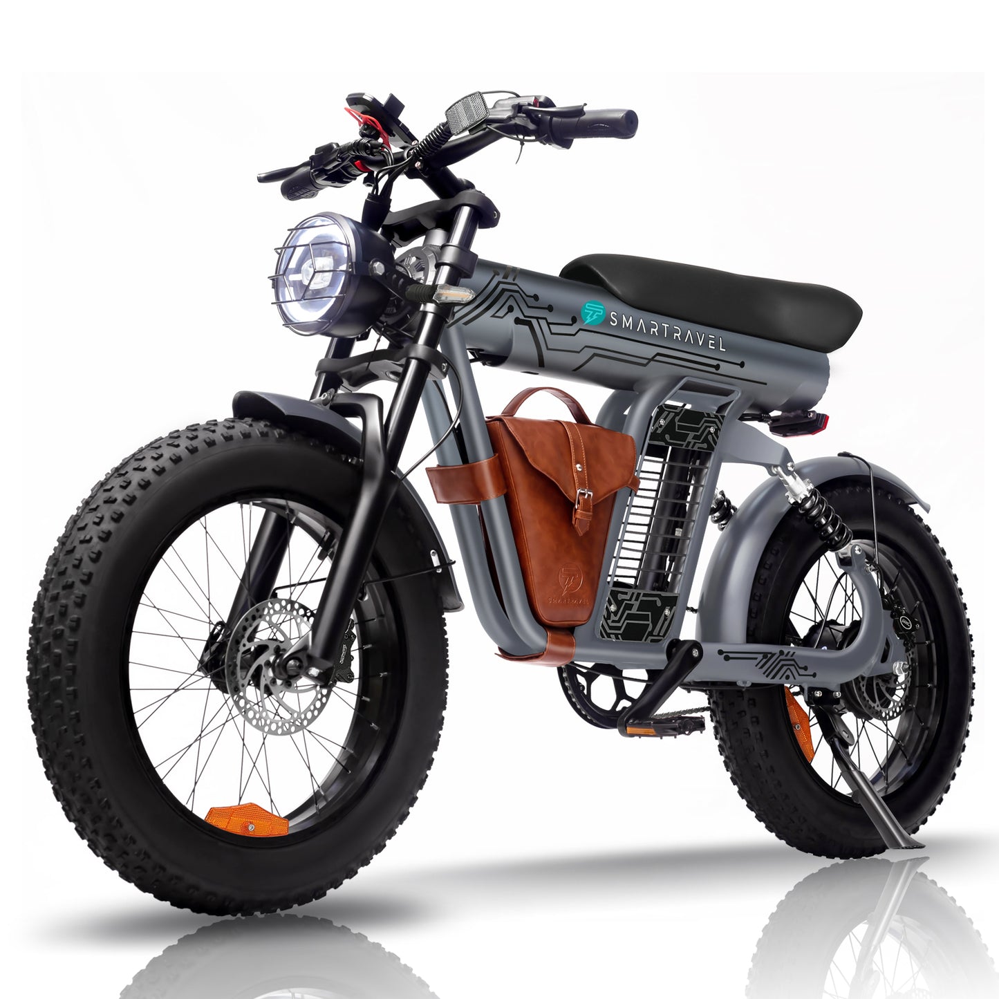 1200W Brushless Motor E‑Bike for Adults — 32 MPH, 20"×4.0" Fat Tires, Dual Suspension, 48V 20Ah Battery (UL Certified)