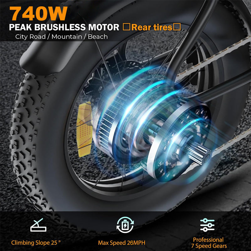 1000W Peak Electric Dirt Bike for Teens & Adults — 35 MPH, 48V 15Ah Battery, 20"×4.0" Fat Tires