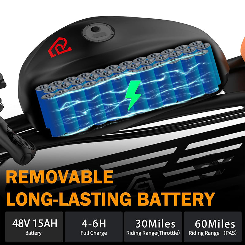 1000W Peak Electric Dirt Bike for Teens & Adults — 35 MPH, 48V 15Ah Battery, 20"×4.0" Fat Tires