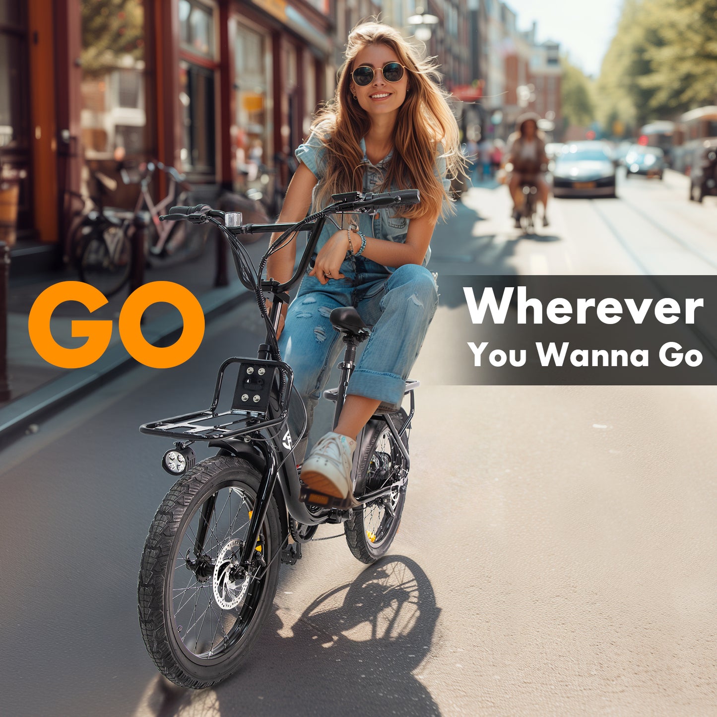 500W E‑Bike — 25 MPH, 48V 10Ah Battery, 20"×3.0" Fat Tires