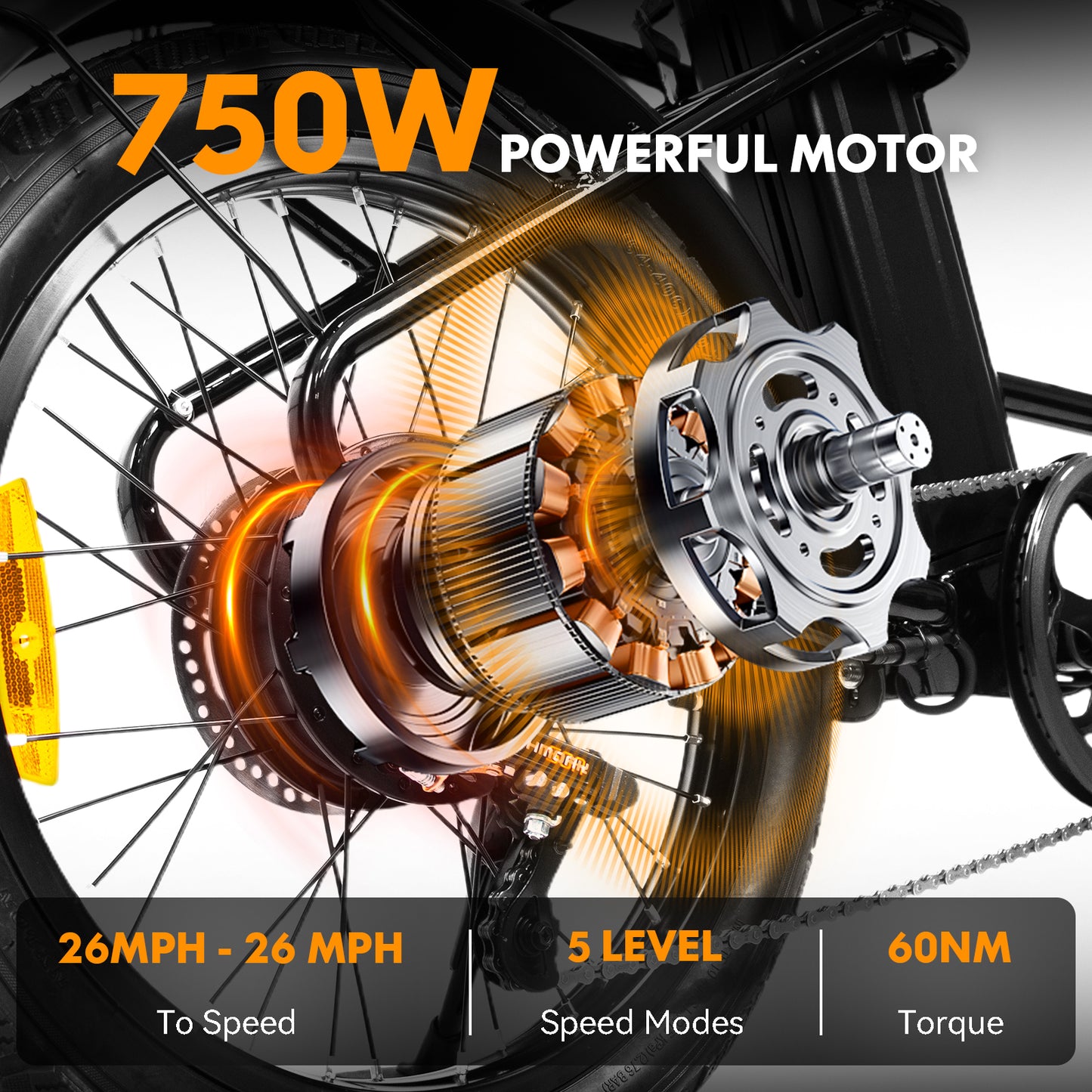 500W E‑Bike — 25 MPH, 48V 10Ah Battery, 20"×3.0" Fat Tires