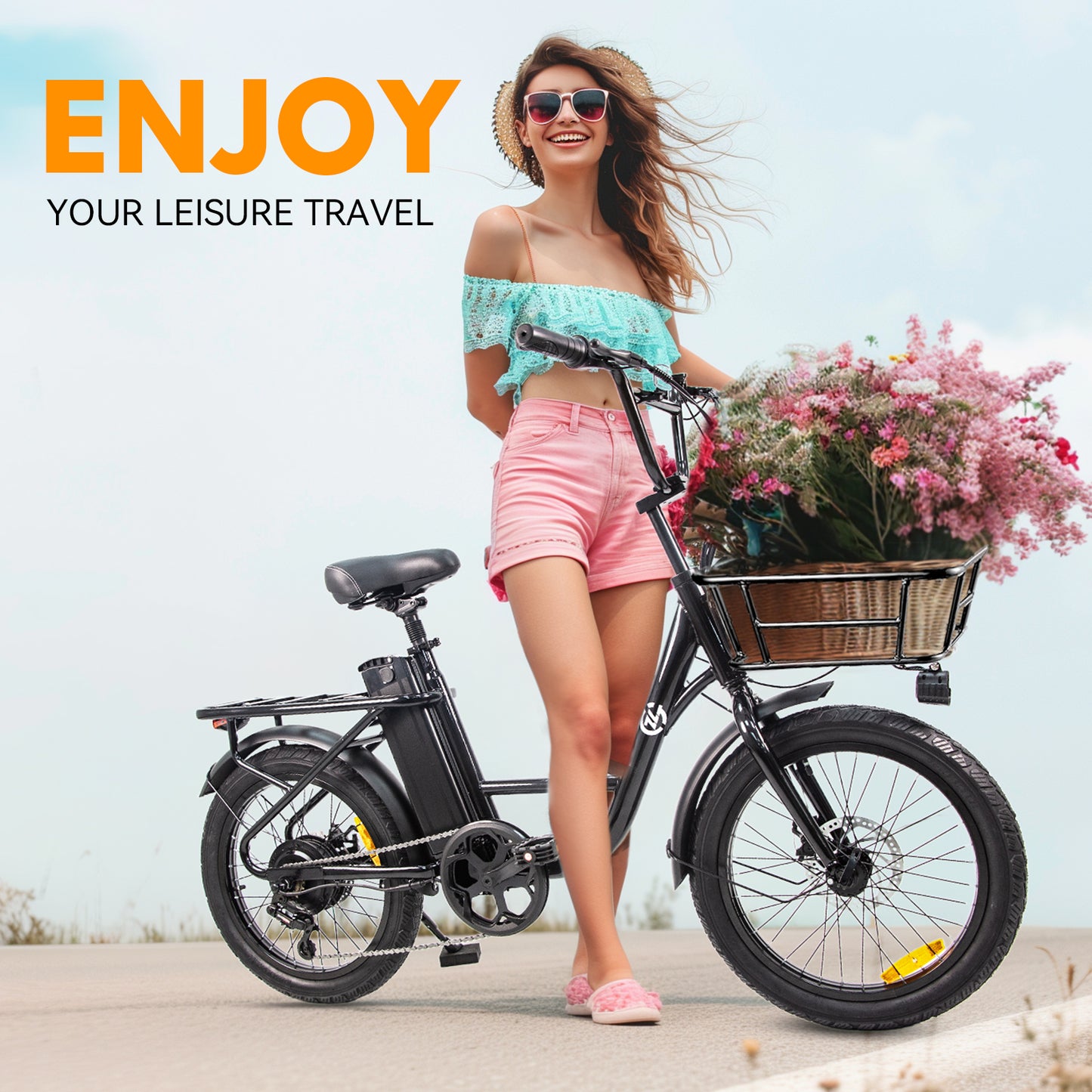 500W E‑Bike — 25 MPH, 48V 10Ah Battery, 20"×3.0" Fat Tires