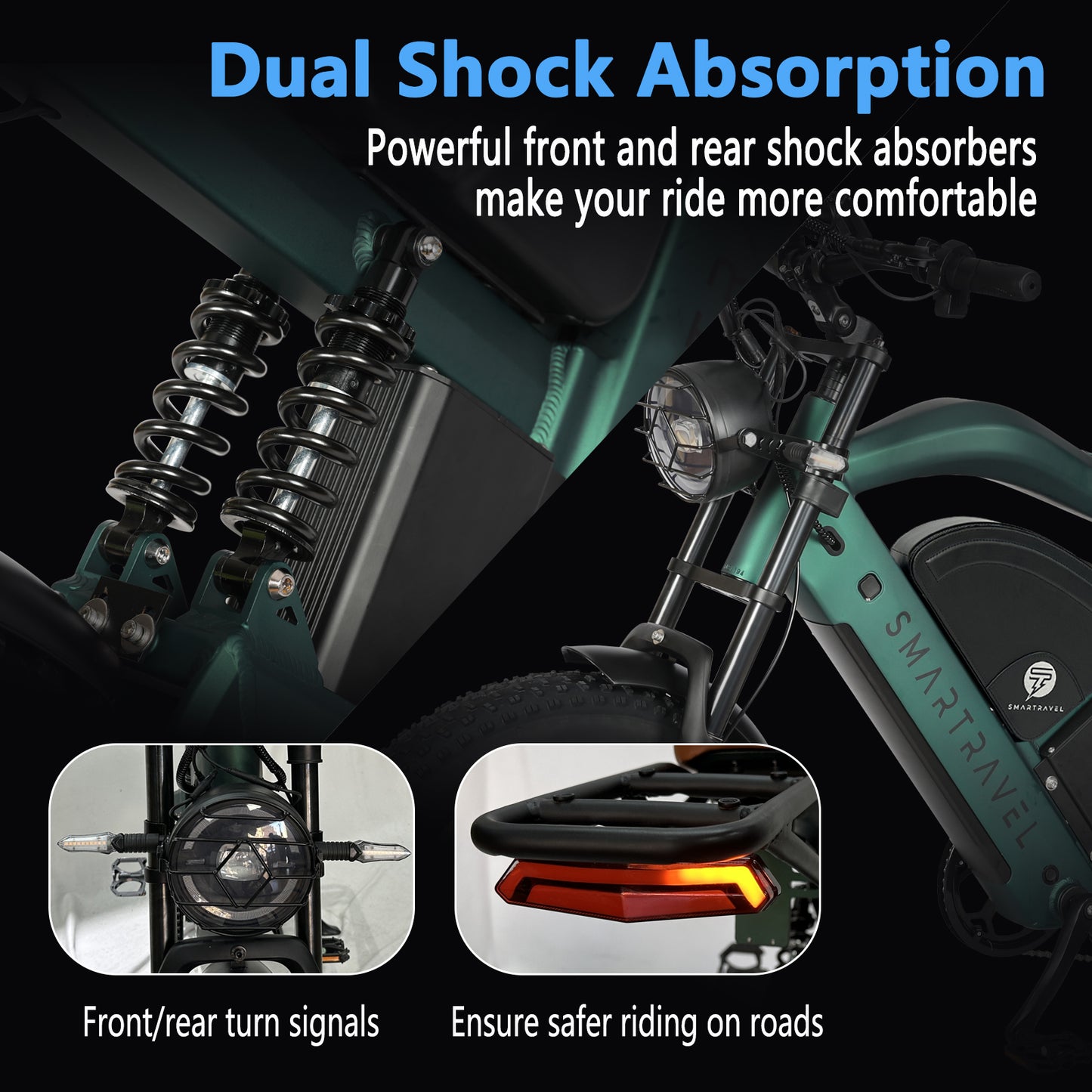 3000W Dual‑Motor E‑Bike with Dual 52V 36Ah Batteries — 40 MPH, 20"×4.0" Fat Tires