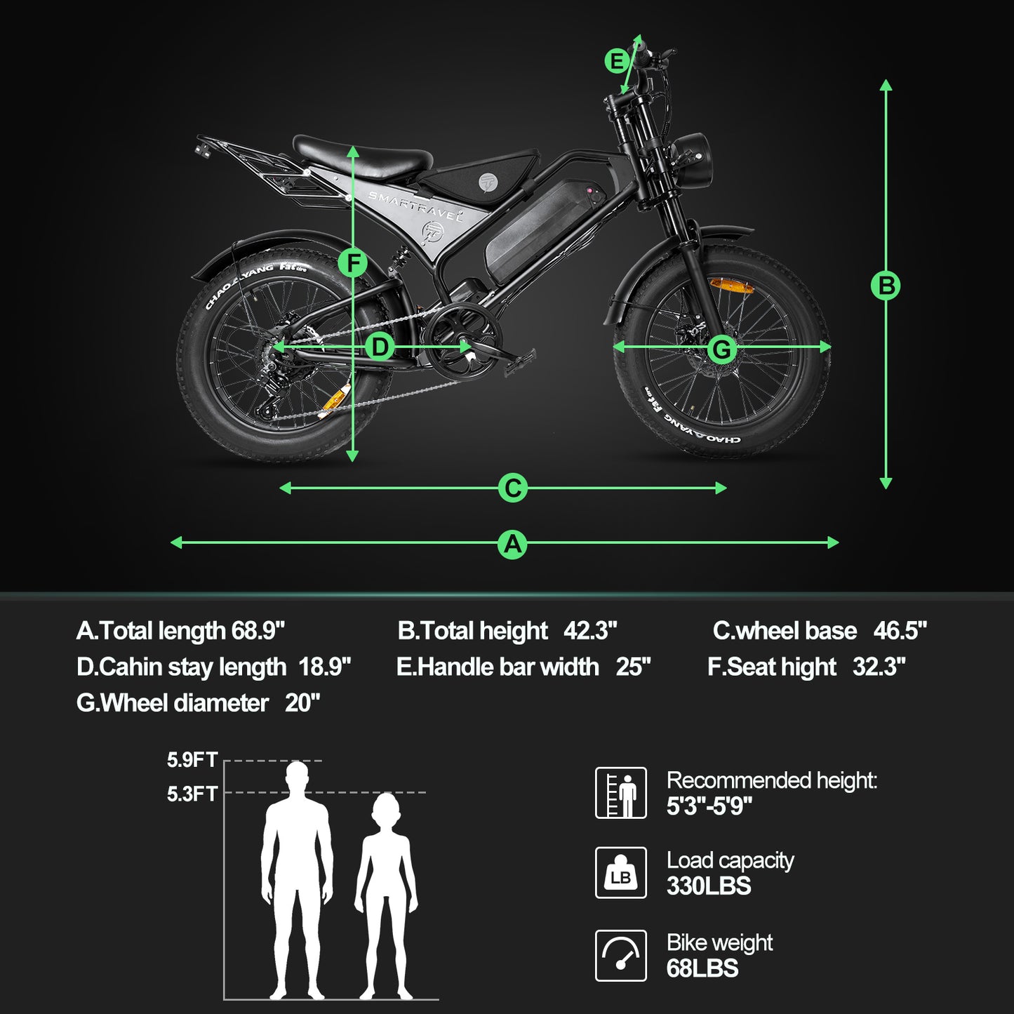 1000W Peak Dirt‑Bike E‑Bike for Teens & Adults — 28 MPH, 48V 18.2Ah Battery, 20"×4.0" Fat Tires
