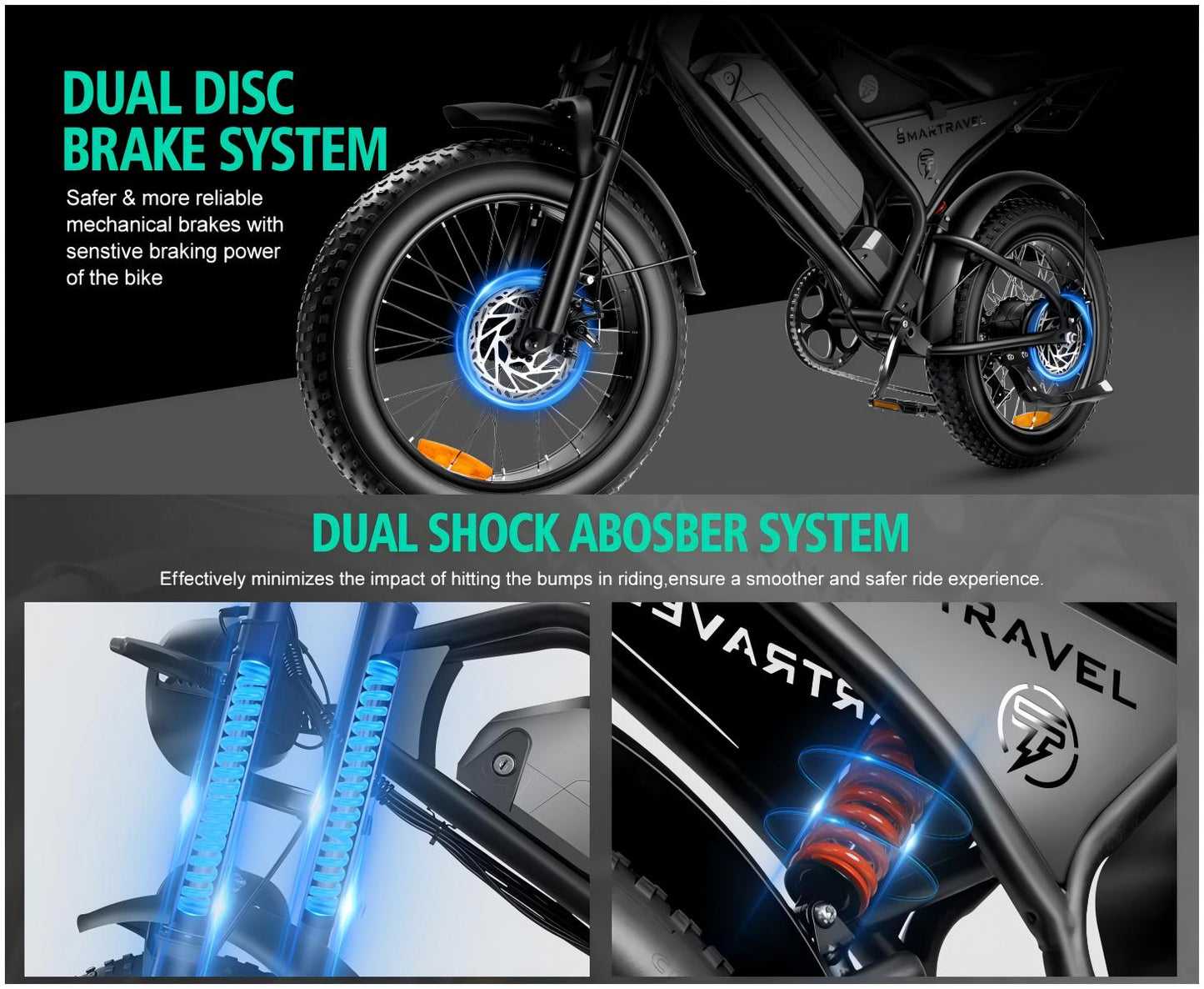 1000W Peak Dirt‑Bike E‑Bike for Teens & Adults — 28 MPH, 48V 18.2Ah Battery, 20"×4.0" Fat Tires