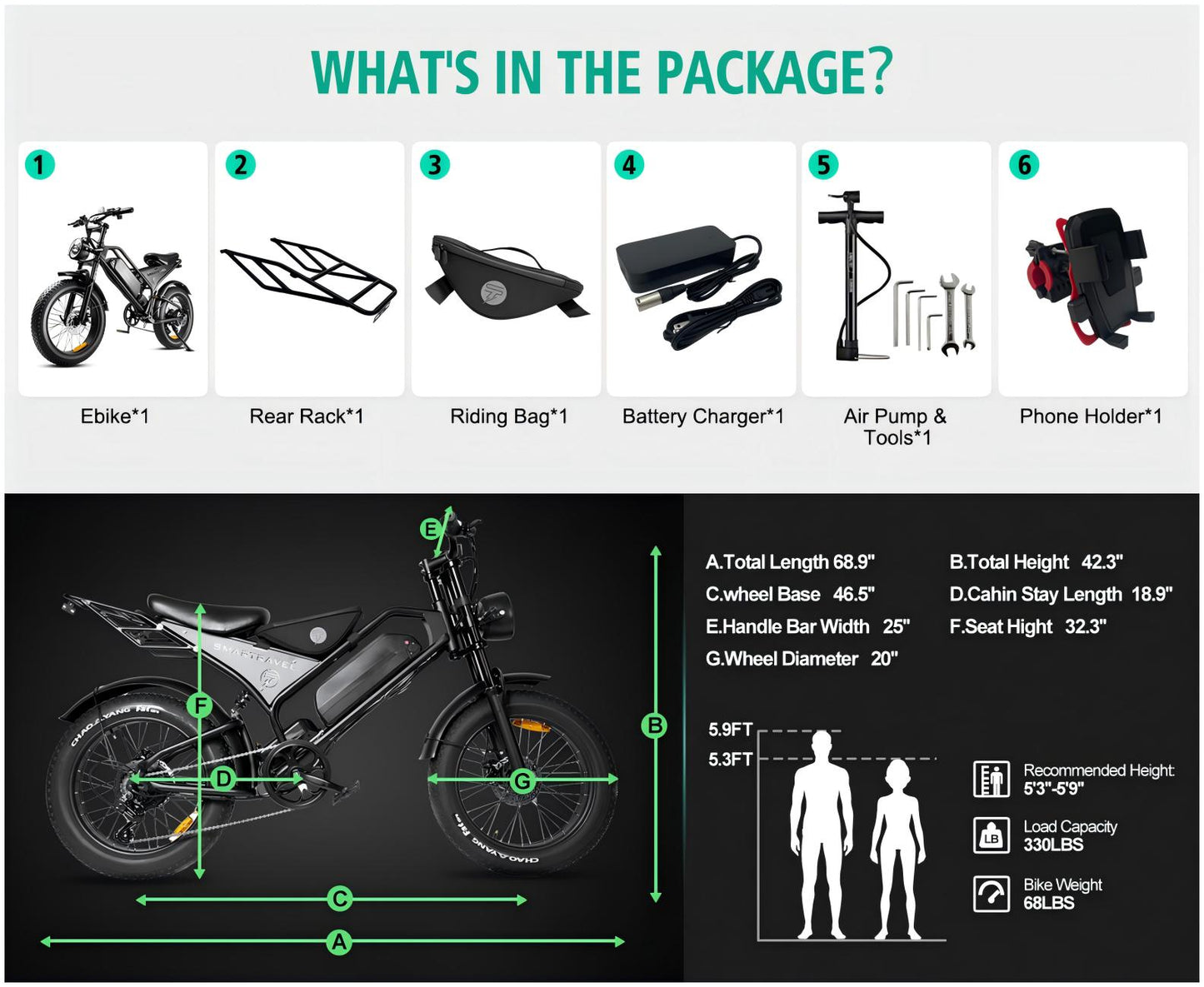 1000W Peak Dirt‑Bike E‑Bike for Teens & Adults — 28 MPH, 48V 18.2Ah Battery, 20"×4.0" Fat Tires